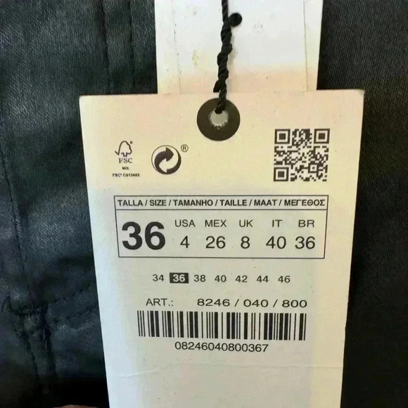 Zara women’s 4 black The Dreed Flare Pants high waist cropped NWT casual career - Picture 8 of 12